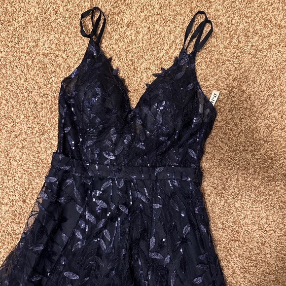 Gorgeous JJ’s house sparkly dark navy prom dress! - Picture 2 of 6